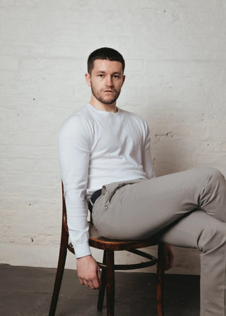 Light Grey Washed Chinos