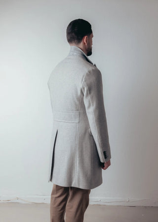 Light Grey Wool & Cashmere Overcoat