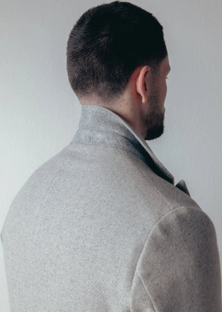 Light Grey Wool & Cashmere Overcoat