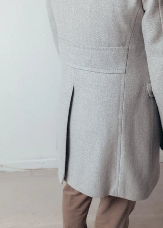 Light Grey Wool & Cashmere Overcoat