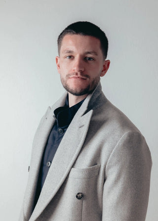 Light Grey Wool & Cashmere Overcoat