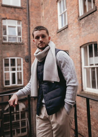 Ice Grey Cashmere Scarf