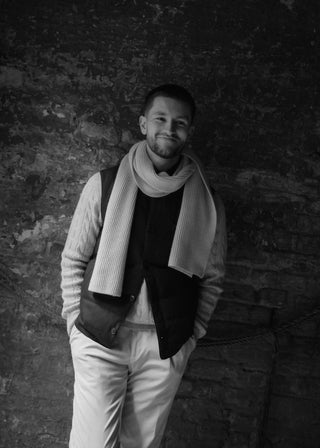 Ice Grey Cashmere Scarf