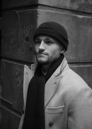 Navy Blue Pure Cashmere Hat