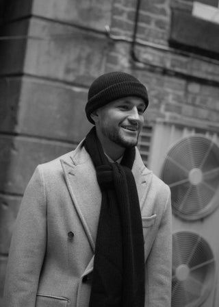 Navy Blue Pure Cashmere Hat