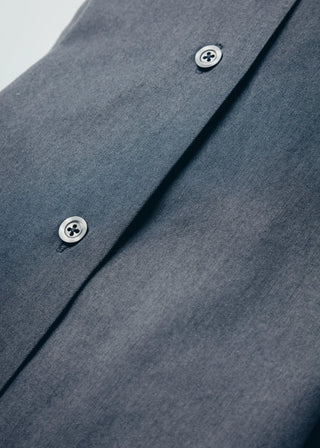 Charcoal Button Cuff Twill Shirt