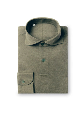 Khaki Long Sleeve Polo