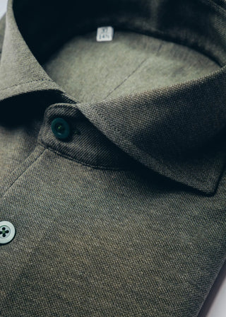Khaki Long Sleeve Polo