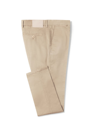 Sand Lightweight Cotton Washed Trousers