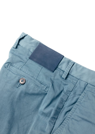 Sky Blue Lightweight Cotton Washed Trousers