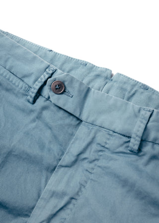 Sky Blue Lightweight Cotton Washed Trousers