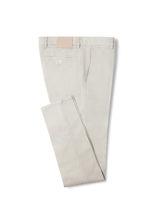 Off White Lightweight Cotton Washed Trousers