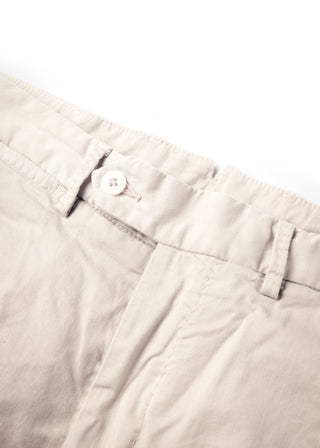 Off White Lightweight Cotton Washed Trousers