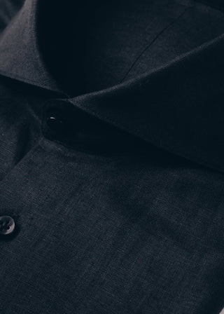 Midnight Blue Linen Shirt