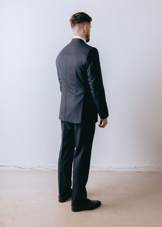 Dark Navy Blue Wool Jacket