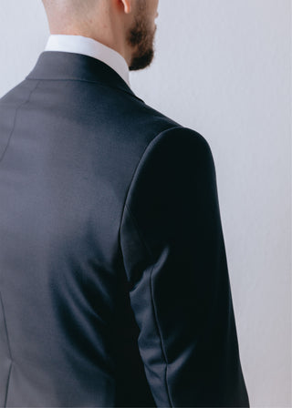 Dark Navy Blue Wool Jacket