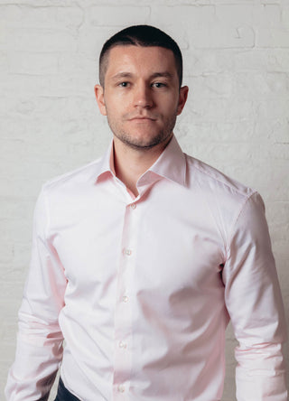 Soft Pink End-on-end Cotton Shirt