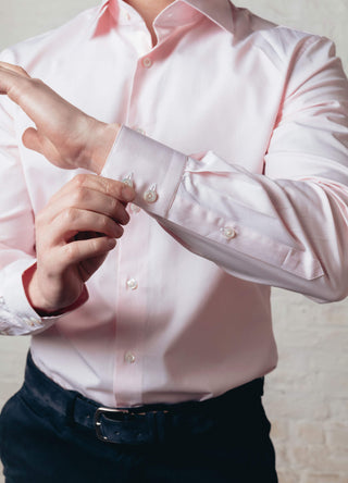 Soft Pink End-on-end Cotton Shirt