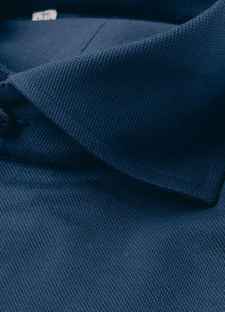 Navy Pique Long Sleeve Polo