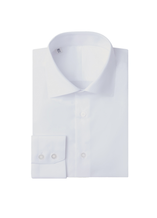 White Twill Shirt Button Cuff