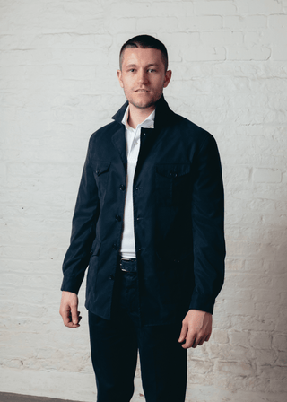 Navy Safari Jacket