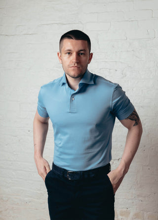 Mid Sky Short Sleeve Polo