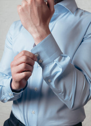 Sky Blue Hounds Tooth