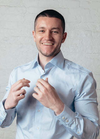 Sky Blue End-on-end Cotton Shirt