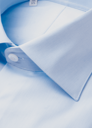 Sky Blue Button Cuff Twill Shirt