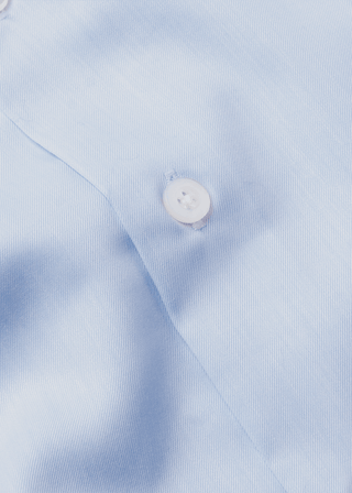 Sky Blue Button Cuff Twill Shirt