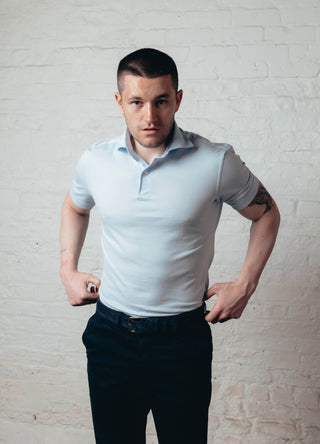 Sky Blue Short Sleeve Polo