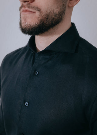 Midnight Blue Linen Shirt