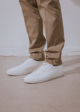 Sand Lightweight Cotton Washed Trousers