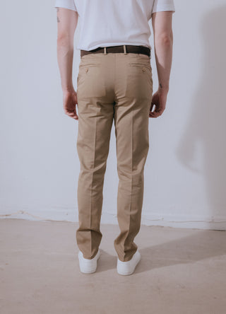 Sand Lightweight Cotton Washed Trousers