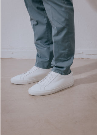 Sky Blue Lightweight Cotton Washed Trousers