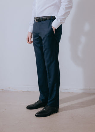 Light Navy Wool Trouser