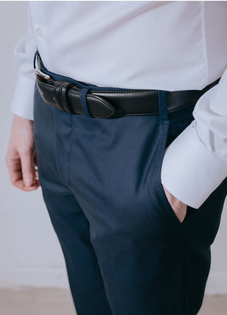 Light Navy Wool Trouser