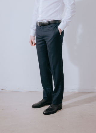 Dark Navy Blue Wool Trouser