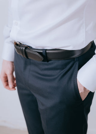 Dark Navy Blue Wool Trouser