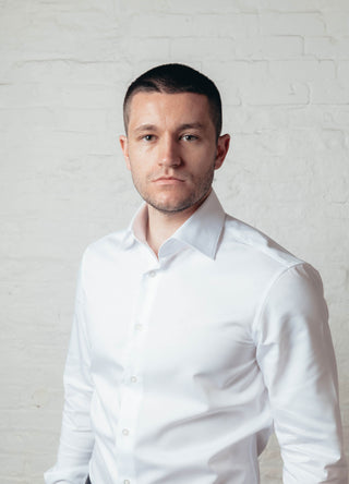White Poplin Shirt Button Cuff