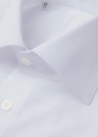 White Poplin Shirt Button Cuff