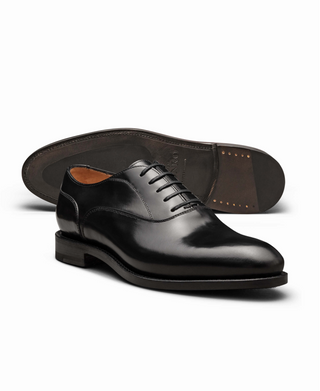  Black Plain Tip Oxford Dress Shoe