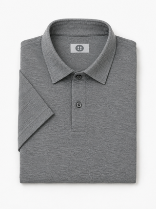 Light Grey Piquet Short Sleeve Polo