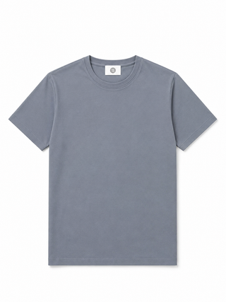 Gray Classic Cotton Crew Neck T-Shirt