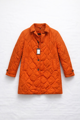 Orange Puffer Overcoat