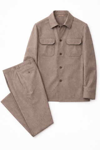 Mocha Loro Piana Flannel Casual Suit
