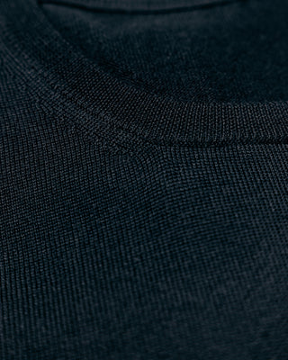 Black Long Sleeve Crew Neck Merino Jumper