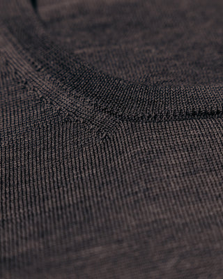 Chocolate Brown Long Sleeve Crew Neck Merino Jumper