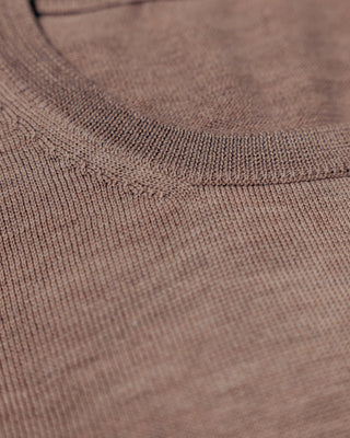 Camel Long Sleeve Crew Neck Merino Jumper