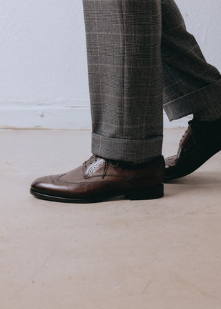 Brown Brogue Leather Dress Shoes